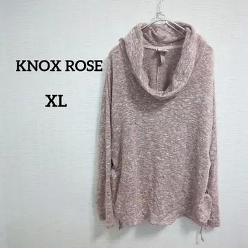 해외 구제 의류 KNOX ROSE XL 하이넥 긴팔 T셔츠 더스티 핑크