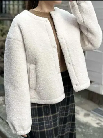 anchic 보아 숏 블루종