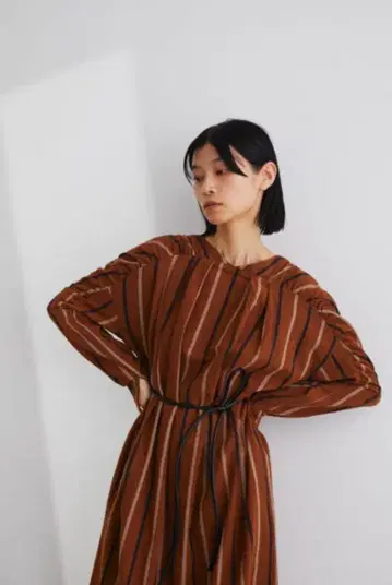STYLE MIXER 스트라이프 린넨 원피스