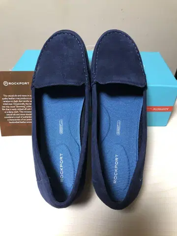 ROCKPORT 네이비 스웨이드 로퍼