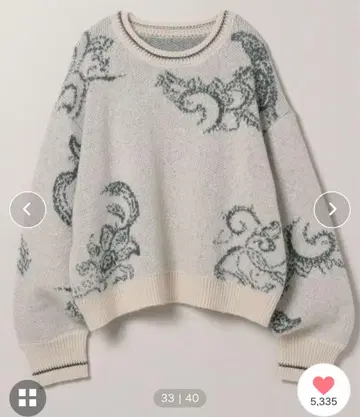 JEANASIS 페이즐리 라메 기모 풀오버