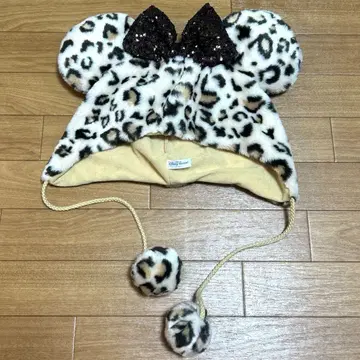 디즈니 미니 팬캡 레오파드(표범 무늬) 브라운