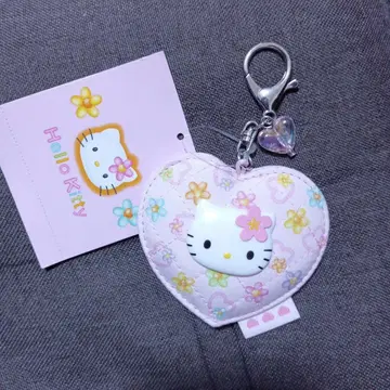 미사용 새상품 산리오 퀼트 거울 헬로키티 참