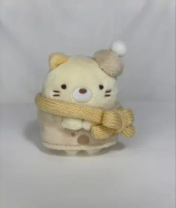 새상품 스미코구라시 테노리 봉제 인형 머플러 고양이 단종 초레어