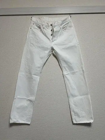 IRON HEART 화이트 트윌 트라우저 스트레이트 634-WT 34in