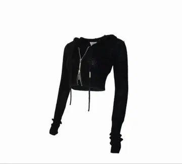 THEREDTHREAD S w zip knit hoodie black