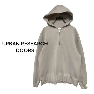 URBAN RESEARCH DOORS 여성용 하프 지퍼 후드티
