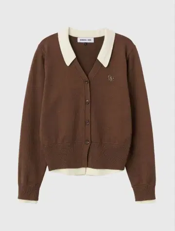 GENERAL IDEA 제너럴 아이디어 셔츠 레이어드 스타일 니트 가디건