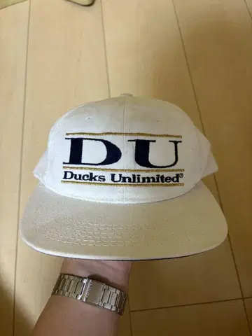 미국산 Ducks Unlimited 로고 캡 화이트
