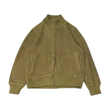 70s Vintage fullzip rib knit olivegreen
