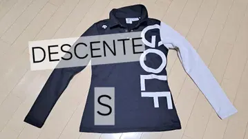 새상품급 DESCENTE 여성용 긴팔 피케 셔츠 블랙 S 속기모 겨울