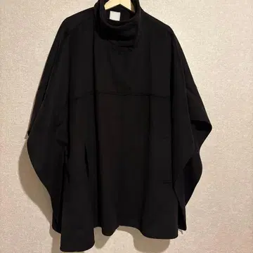 블랙 하이넥 판초 H&M