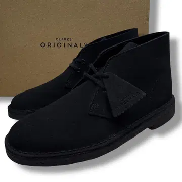 거의 미사용 Clarks [25.5] 디저트 부츠 블랙 스웨이드
