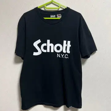 Schott 블랙 T셔츠 M