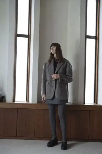 CLANE MIX SHAGGY OVER TAILORED JACKET