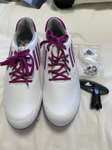 adizero 골프화 화이트/퍼플 세트