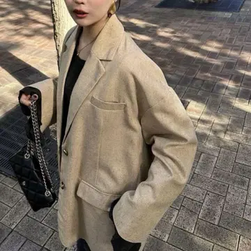 [ 당일 발송 ] mideal design tweed over jaket