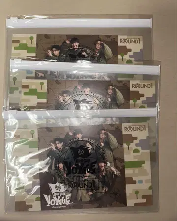 나니와단시 라운드 원 콜라보 클리어 파우치 3개 세트