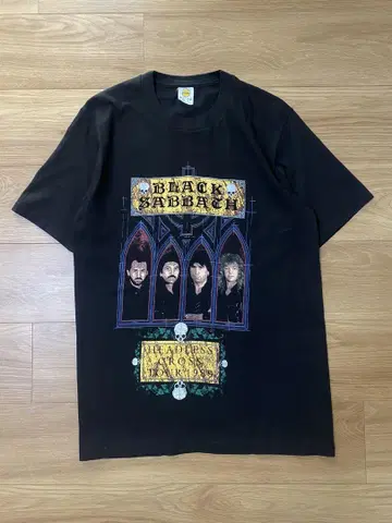 80s BLACK SABBATH 투어 티 밴딩 티