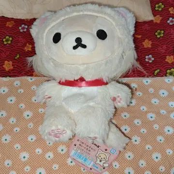봉제 인형 코리락쿠마 모아 앉아 봉제 인형 화이트 곰