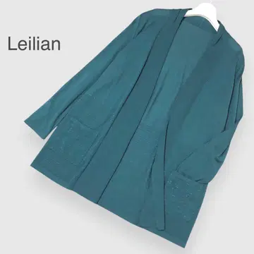 새상품급 Leilian 라메 믹스 니트지 가디건 9호 레리안 일본제