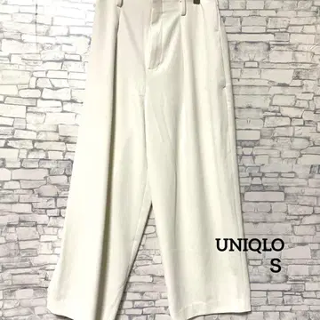 유니클로 화이트 가우초 팬츠 S