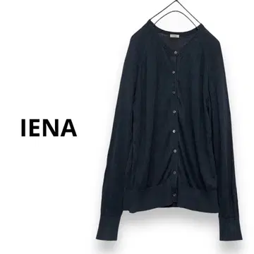 IENA 린넨 크루넥 가디건 린넨 가디건 네이비