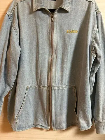 XLARGE 라이트 블루 풀 집업 데님 자켓 M