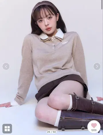 eimy istoire 더블 컬러 디자인 니트