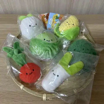 익명 배송 6점 [바스켓 포함] 닛코리노 야채 봉제 인형 2&3