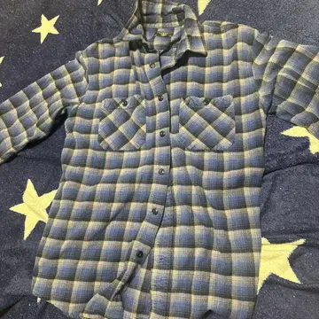 DOCKERS 파랑과 블랙 체크 무늬 긴팔 셔츠