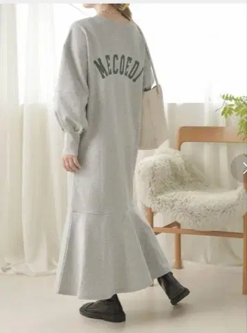 편안하고 예쁜 성숙/러블리 트레이닝복 원피스 롱 머메이드 맥시 그레이