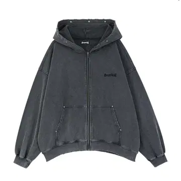 supplier Studs Cross Patch Zip Hoodie