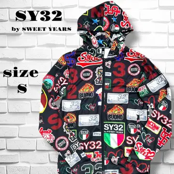 SY32 by SWEET YEARS 희귀 올 패턴 화려한 후드티 레어