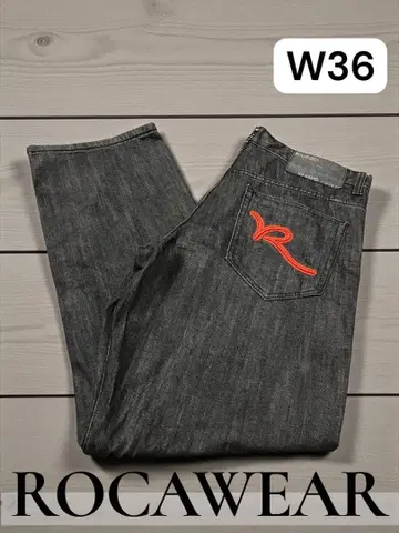 [ ROCAWEAR ] 블랙 데님 청바지 W36 B-BOY