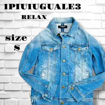 1PIU1UGUALE3 데님 자켓 지쟌 G 페인트 가공 이탈리아제