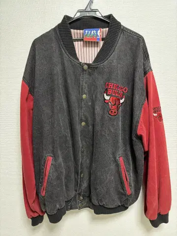 CHICAGO BULLS 바시티 자켓 그레이 레드