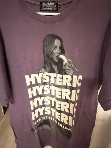 DIZZY & MILKY HYSTERIC 티셔츠 M 사이즈 퍼플