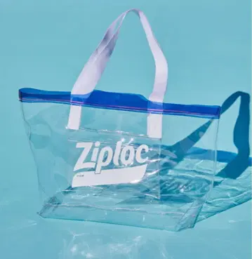 반값 이하 Ziploc BEAMS 콜라보 클리어 토트백