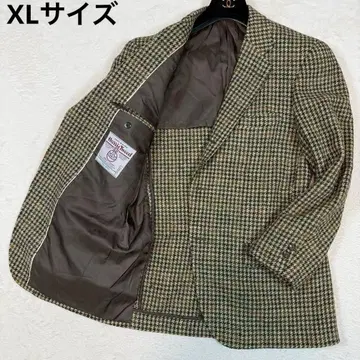 XL 사이즈 해리스 트위드 테일러드 자켓 하운드투스 체크 멀티 컬러 싱글