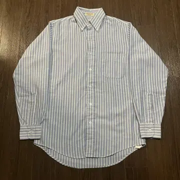 레어 80s USA제 L.L.Bean BD 셔츠 스트라이프 14 1/2