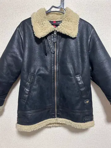 ALPHA 알파 B-3 블루종 페이크 무스탕 플라이트 자켓