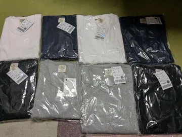 아비렉스 V넥 반팔 4벌 & 긴팔 4벌 세트
