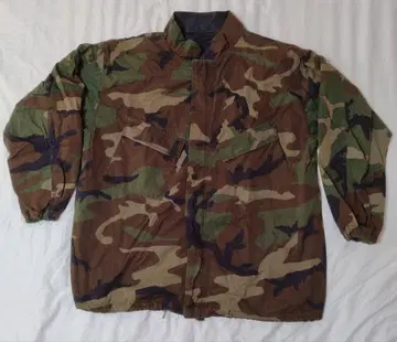 80s 미군 실물 U.S.ARMY 케미컬 자켓 우드랜드 카모 L