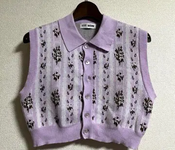 TTT_MSW 22ss 플라워 자카드 니트 가디건