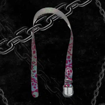 baho 스컬 패턴 글리터 벨트 헤이세이 Y2K 갸루 갸루 남자