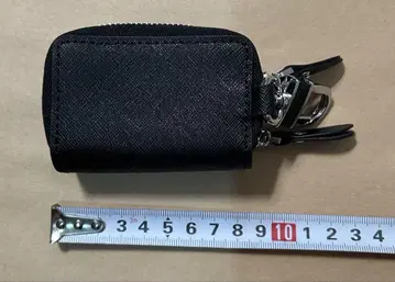 블랙 코인 케이스 더블 지퍼 키케이스