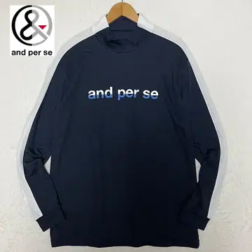 [ 새상품급 ] and per se 앤퍼시 울 혼방 모크넥 골프 셔츠