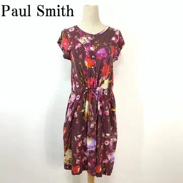 LA6715 폴스미스 올 패턴 반팔 원피스 레이온 홍차색 M