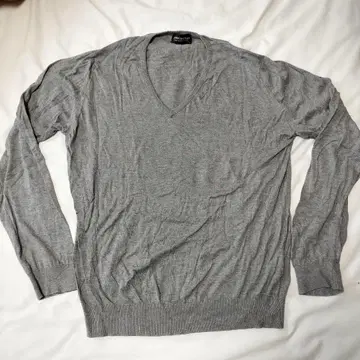 JOHN SMEDLEY 그레이 V넥 스웨터 L 사이즈 코튼